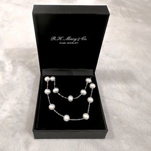EFFY Cultured Freshwater Pearl 18" Necklace and bracelet 7-1/2”14k white gold
